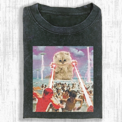 CAT ATTACK T-SHIRT-ComicClothe