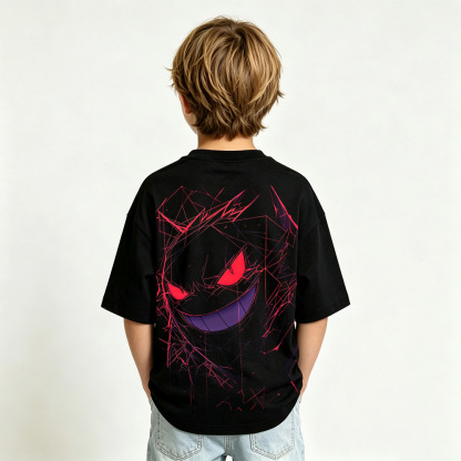 Pokémon Anime Graphic T-Shirt for Gengar Kids Cartoon Print Cotton Tee