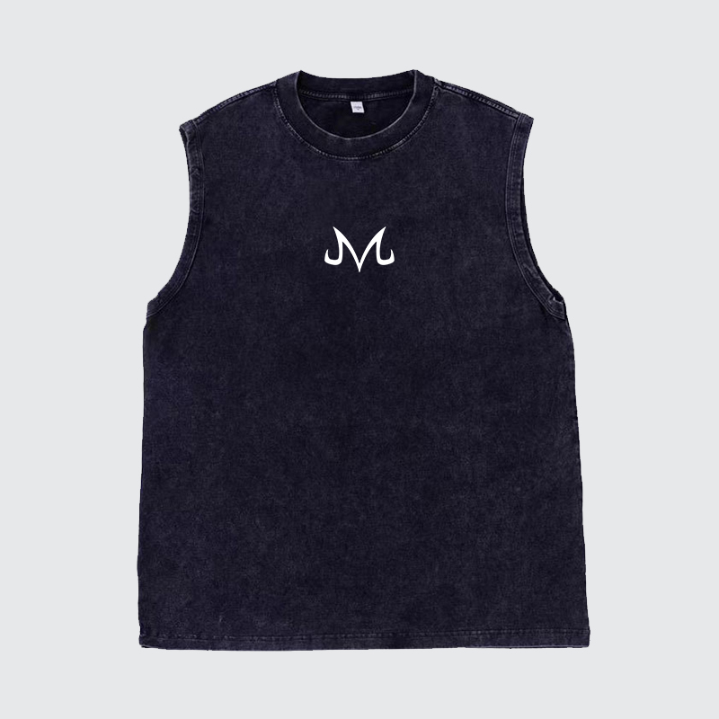 Casual Batik Washed  Anime Buu Simple Printed Tank Top-AnimeClothe