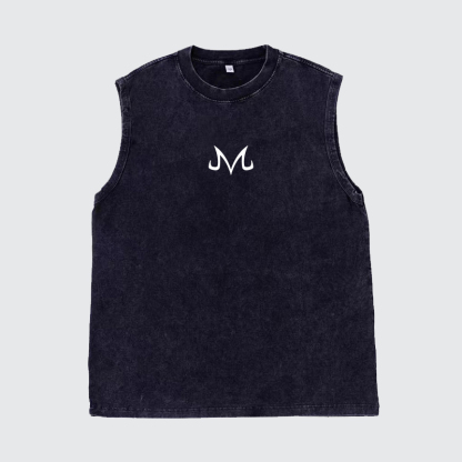 Casual Batik Washed  Anime Buu Simple Printed Tank Top-AnimeClothe