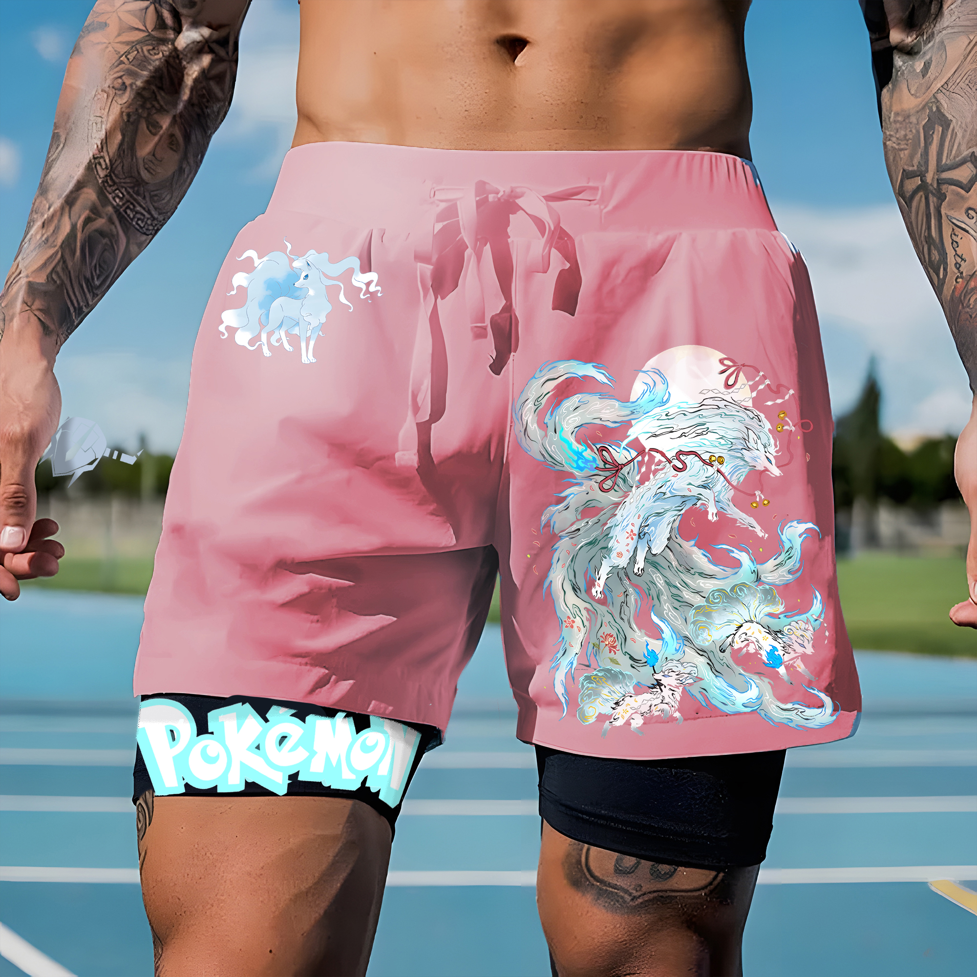 Unisex   Casual Anime Streetwear Shorts-AnimeClothe