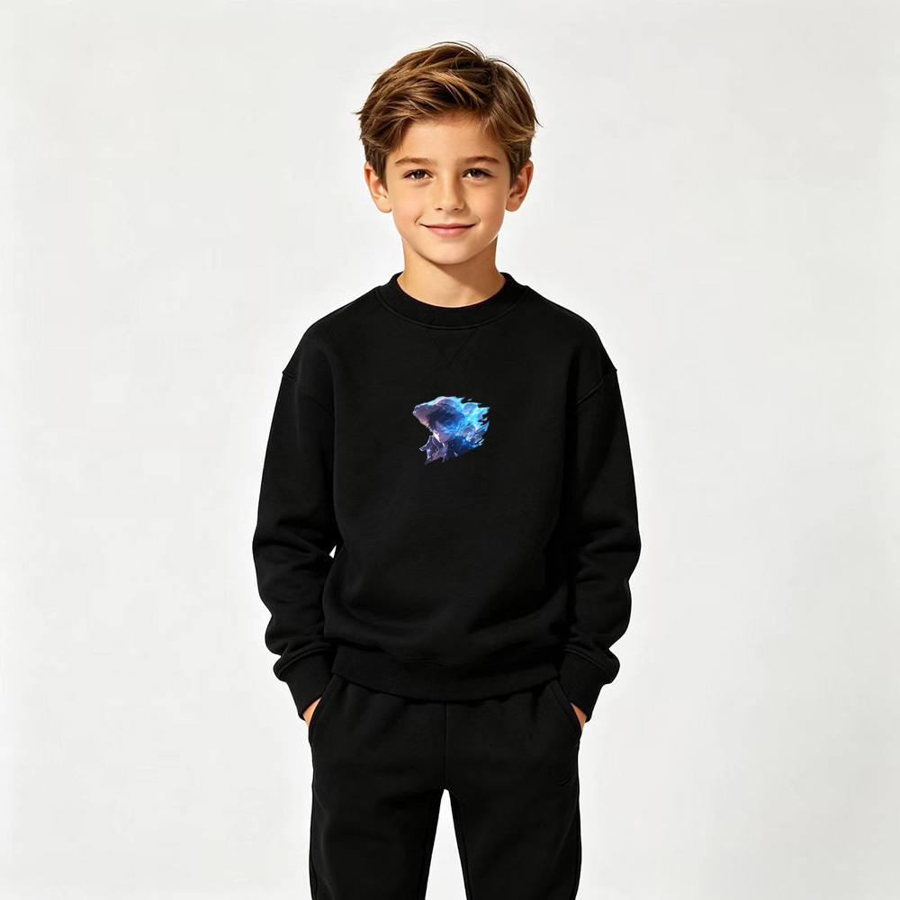 One Piece Anime Graphic Crewneck Sweatshirt for Gear 5 Luffy Kids Cartoon Print Cotton Tee