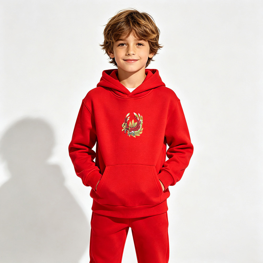Pokémon Anime Graphic Hoodie for Kids Cartoon Print Cotton Tee