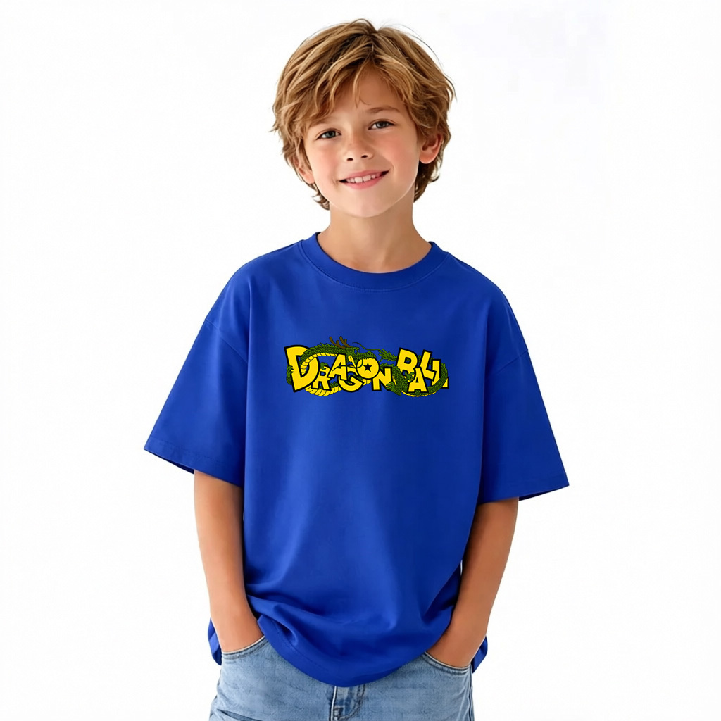 Dragon Ball Goku Anime Graphic T-shirts for Kids Cartoon Print Cotton Tee