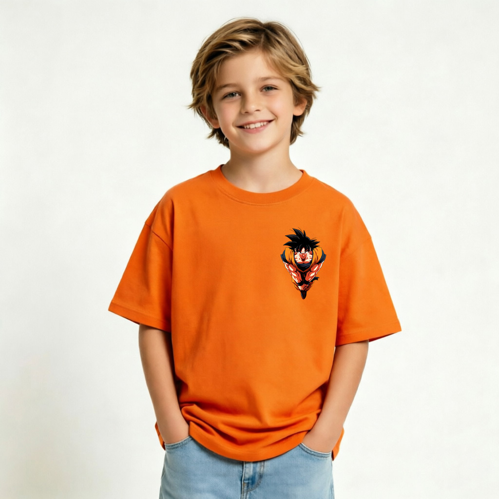 Dragon Ball Goku Anime Graphic T-shirts for Kids Cartoon Print Cotton Tee