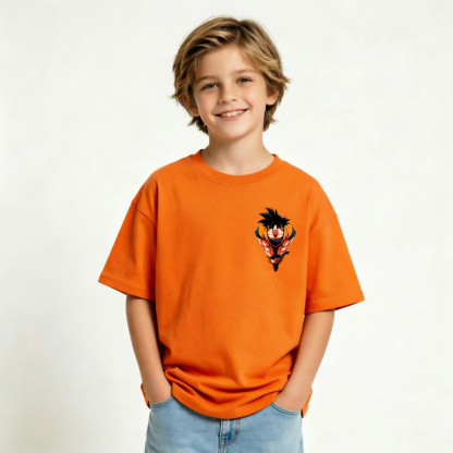 Dragon Ball Goku Anime Graphic T-shirts for Kids Cartoon Print Cotton Tee