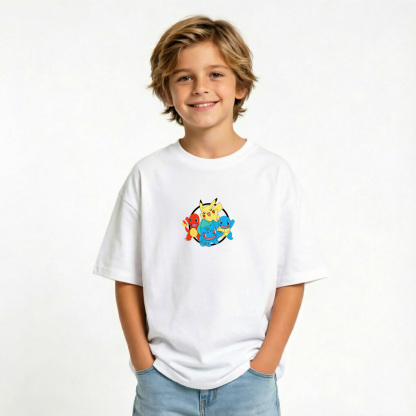 Pokémon Anime Graphic T-Shirt for Nami Kids Cartoon Print Cotton Tee