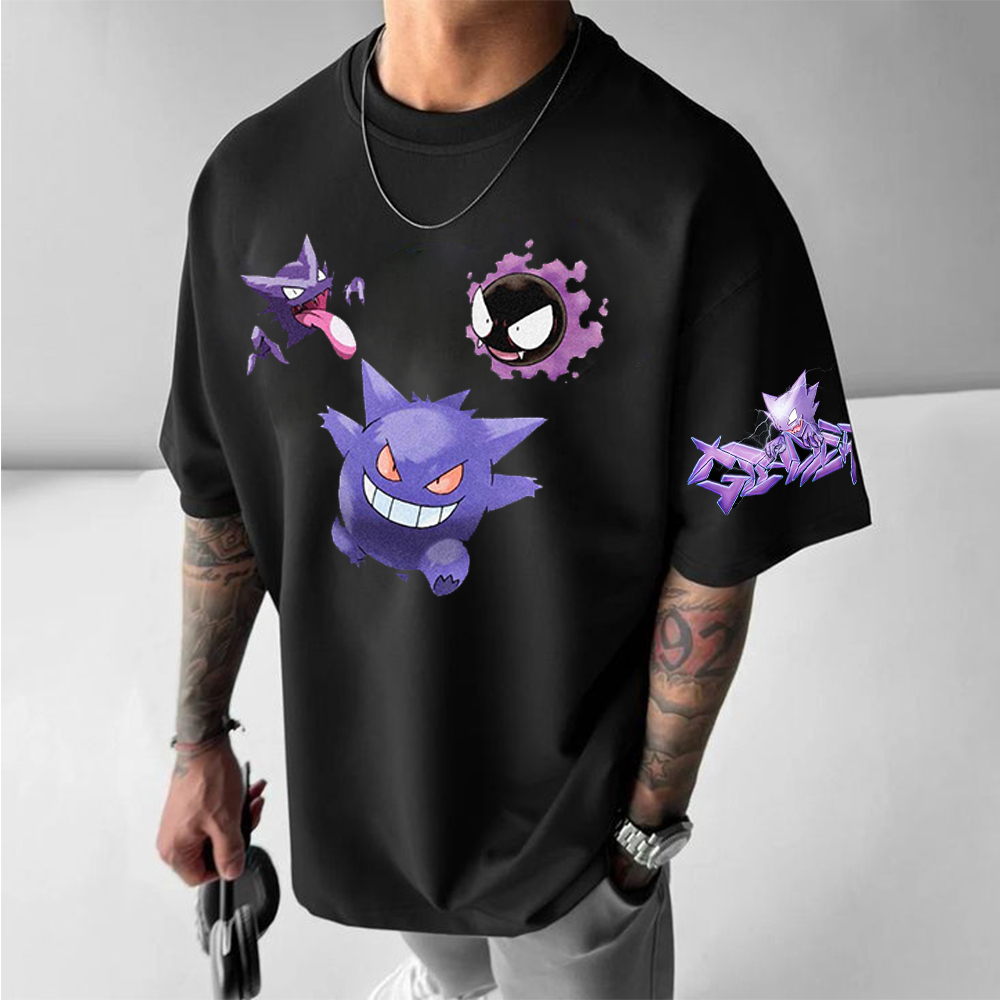 cartoon men's casual T-shirt-AnimeClothe