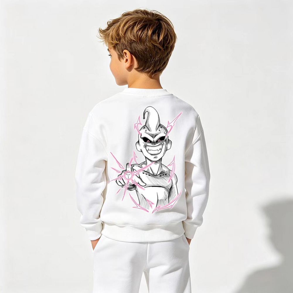 Dragon Ball Anime Graphic Crewneck Sweatshirt for Vegeta Kids Cartoon Print Cotton Tee