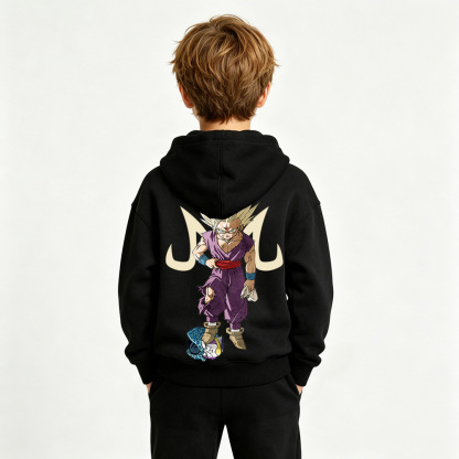 Dragon Ball Anime Graphic Hoodie for Gohan Kids Cartoon Print Cotton Tee