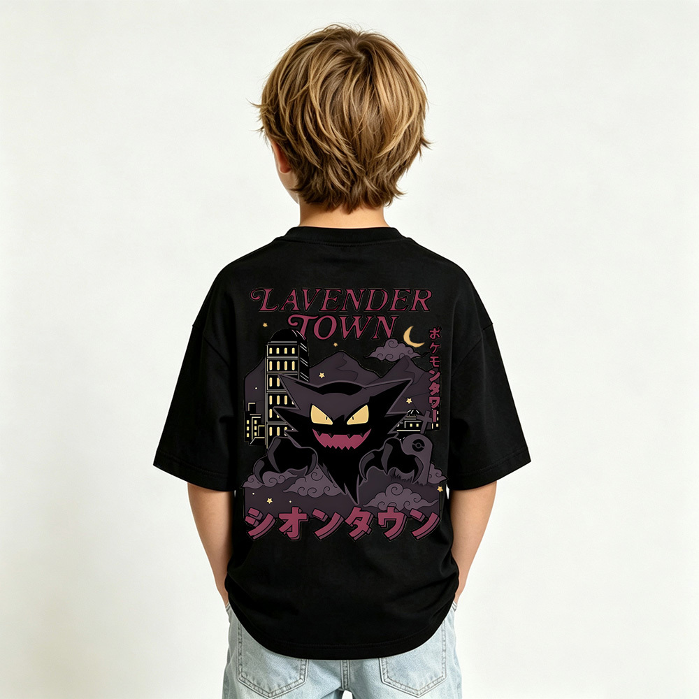 Pokémon Anime Graphic T-Shirt for Gengar Kids Cartoon Print Cotton Tee