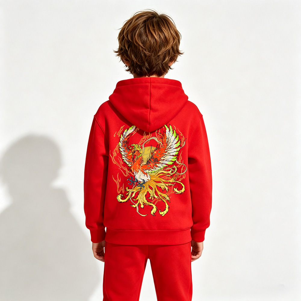 Pokémon Anime Graphic Hoodie for Kids Cartoon Print Cotton Tee