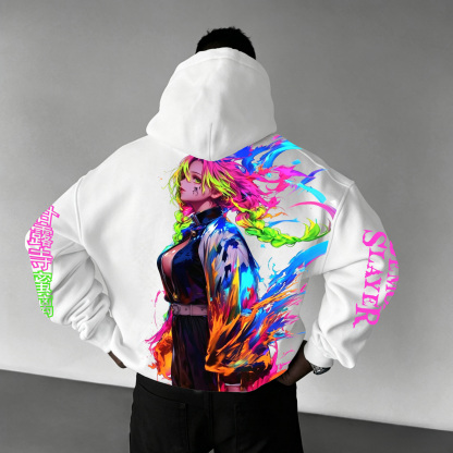 Unisex Demon Slayer Anime Graphic Streetwear Vintage Hoodie