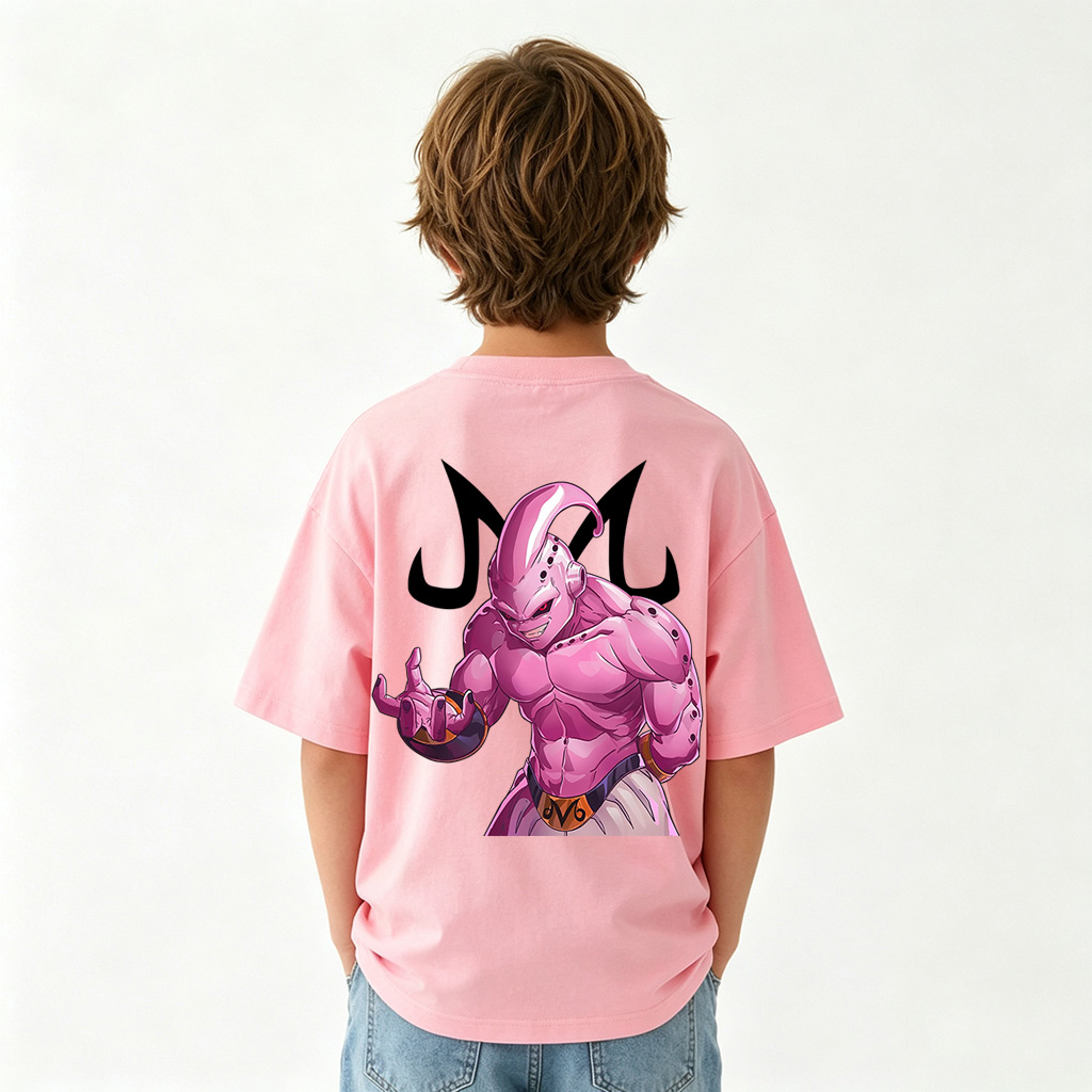 Dragon Ball Majin Buu Anime Graphic T-shirts for Kids Cartoon Print Cotton Tee