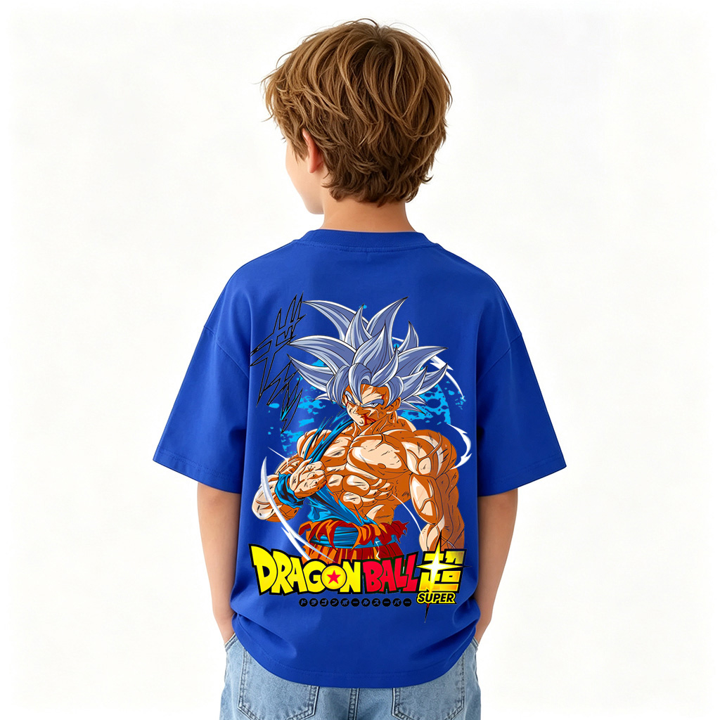 Dragon Ball Goku Anime Graphic T-shirts for Kids Cartoon Print Cotton Tee