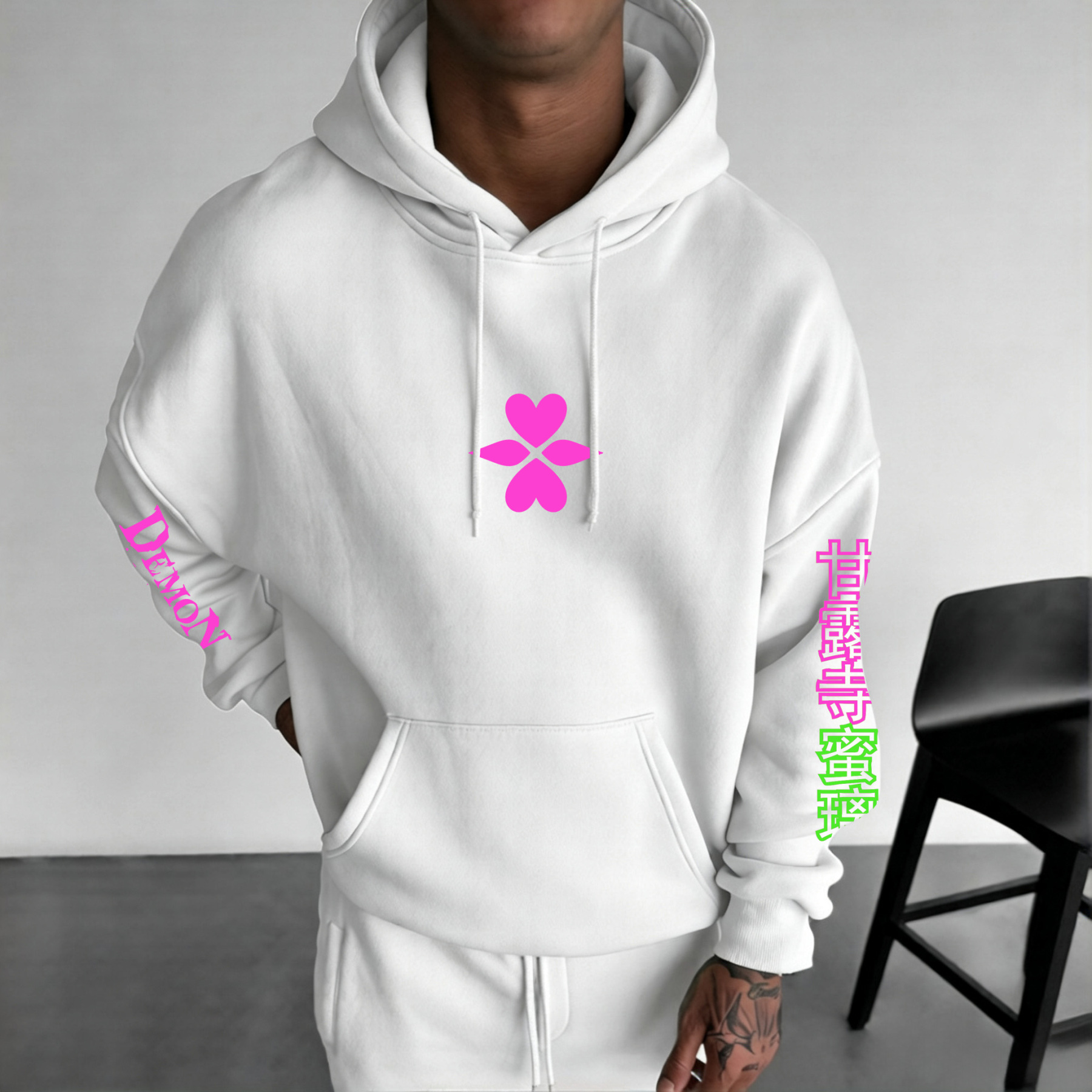 Unisex Demon Slayer Anime Graphic Streetwear Vintage Hoodie
