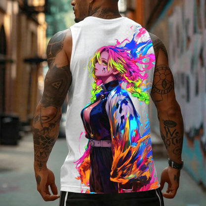 Unisex Demon Slayer Casual Anime  Tank Top