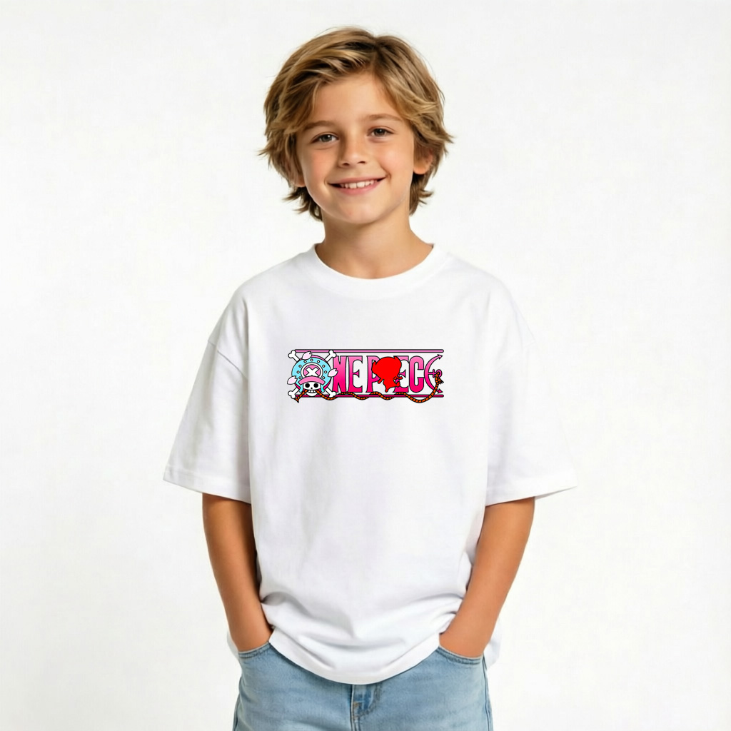 One Piece Anime Graphic T-Shirt for Chopper Kids Cartoon Print Cotton Tee