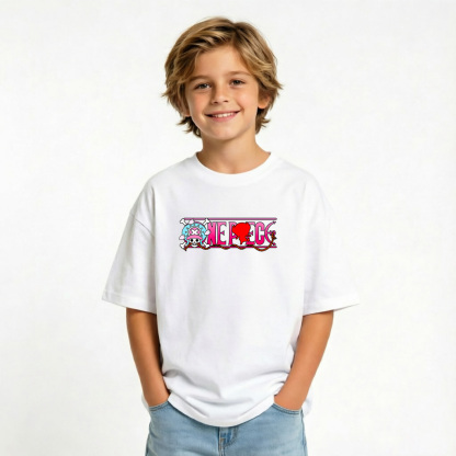 One Piece Anime Graphic T-Shirt for Chopper Kids Cartoon Print Cotton Tee