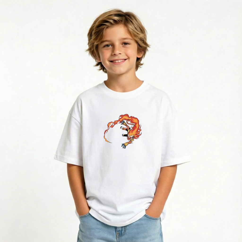 Pokémon Anime Graphic T-Shirt for Infernape Kids Cartoon Print Cotton Tee