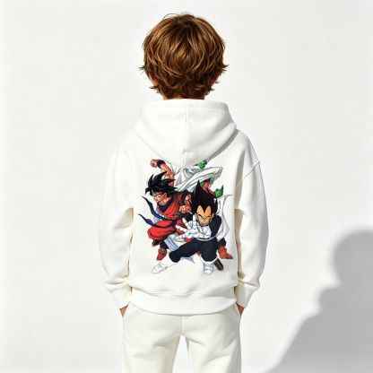 Dragon Ball Anime Graphic Hoodie for Kids Cartoon Print Cotton Tee