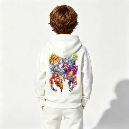 Dragon Ball Anime Graphic Hoodie for Kids Cartoon Print Cotton Tee