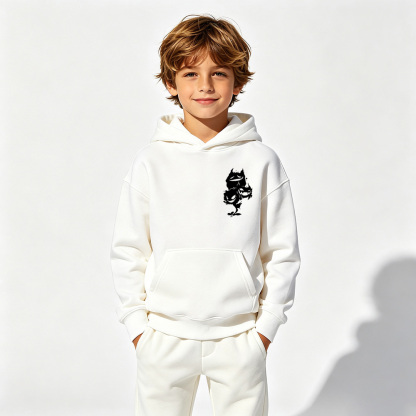 Pokémon Anime Graphic Hoodie for Gengar Kids Cartoon Print Cotton Tee