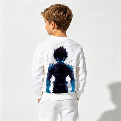 Dragon Ball Anime Graphic Crewneck Sweatshirt for Kids Cartoon Print Cotton Tee