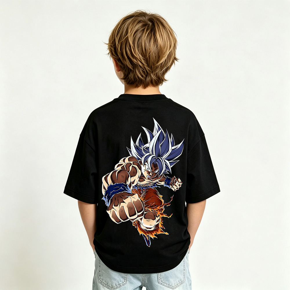 Dragon Ball Anime Graphic T-Shirt for Goku Kids Cartoon Print Cotton Tee