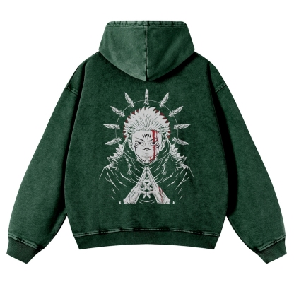 Vintage Washed Hoodie-AnimeClothe