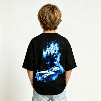 Dragon Ball Anime Graphic T-Shirt for Vegeta Kids Cartoon Print Cotton Tee