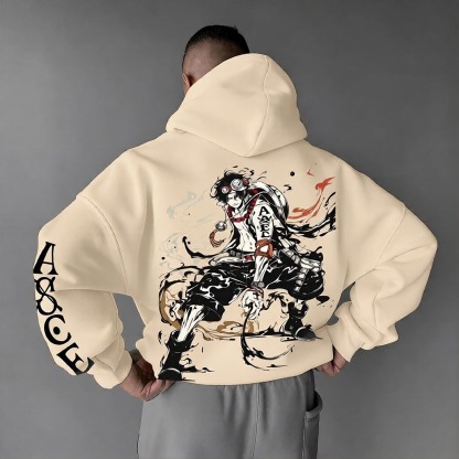 Unisex Anime Graphic Streetwear Vintage Hoodie