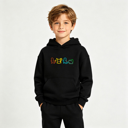 Pokémon Anime Graphic Hoodie for Kids Cartoon Print Cotton Tee