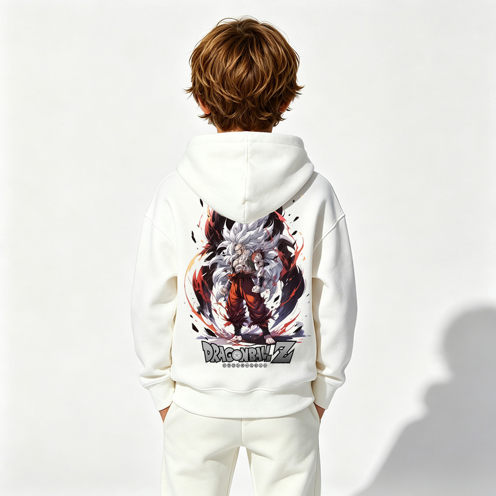Dragon Ball Anime Graphic Hoodie for Goku Kids Cartoon Print Cotton Tee