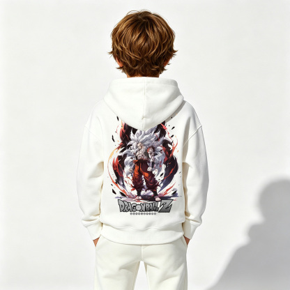 Dragon Ball Anime Graphic Hoodie for Goku Kids Cartoon Print Cotton Tee
