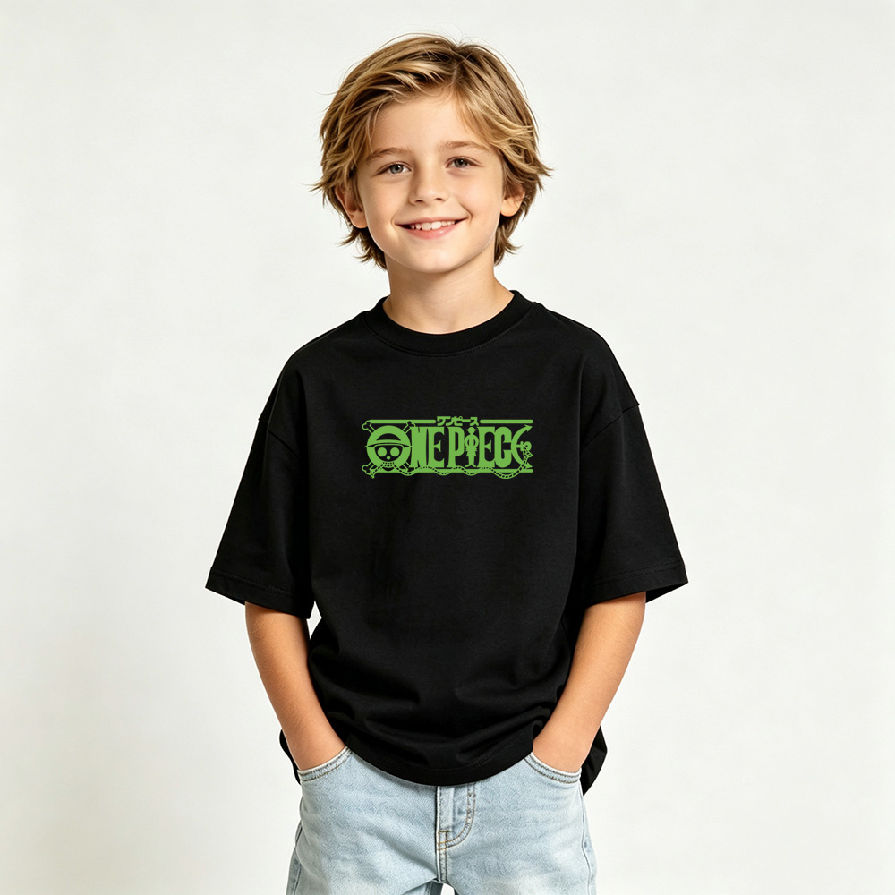 One Piece Anime Graphic T-Shirt for Soul King Brook Kids Cartoon Print Cotton Tee