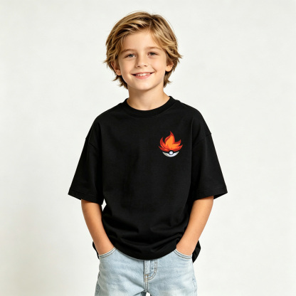 Pokémon Anime Graphic T-Shirt for Infernape Kids Cartoon Print Cotton Tee