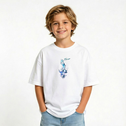 Pokémon Anime Graphic T-Shirt for Glaceon Vaporeon Kids Cartoon Print Cotton Tee