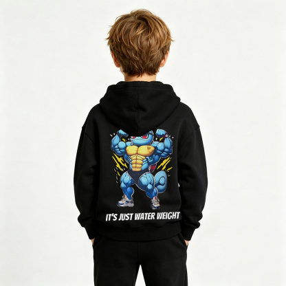 Pokémon Anime Graphic Hoodie for Squirtle Kids Cartoon Print Cotton Tee