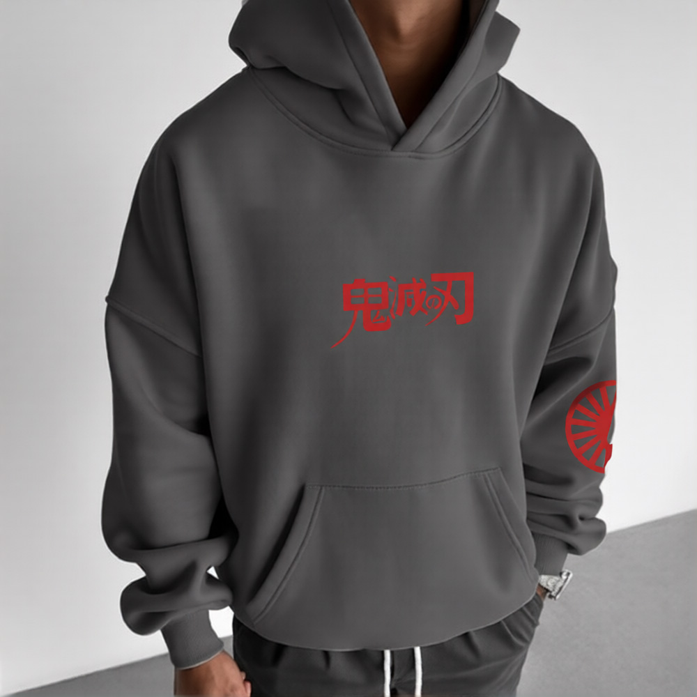 Unisex Demon Slayer Anime Graphic Streetwear Vintage Hoodie