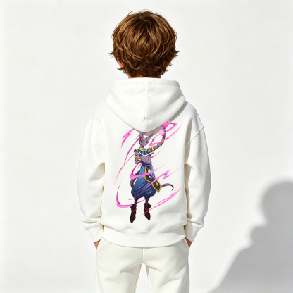 Dragon Ball Anime Graphic Hoodie for Beerus Kids Cartoon Print Cotton Tee