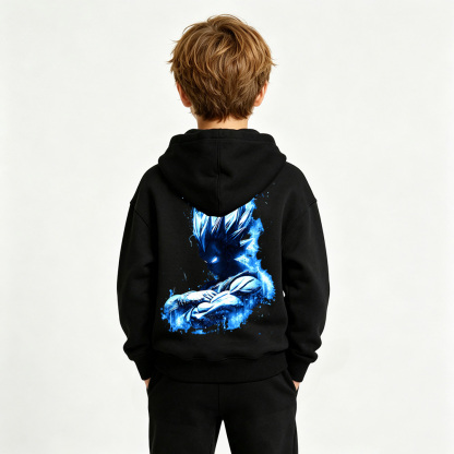 Dragon Ball Anime Graphic Hoodie for Vegeta Kids Cartoon Print Cotton Tee