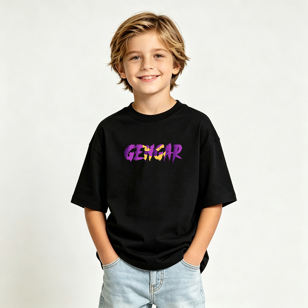 Pokémon Anime Graphic T-Shirt for Gengar Kids Cartoon Print Cotton Tee