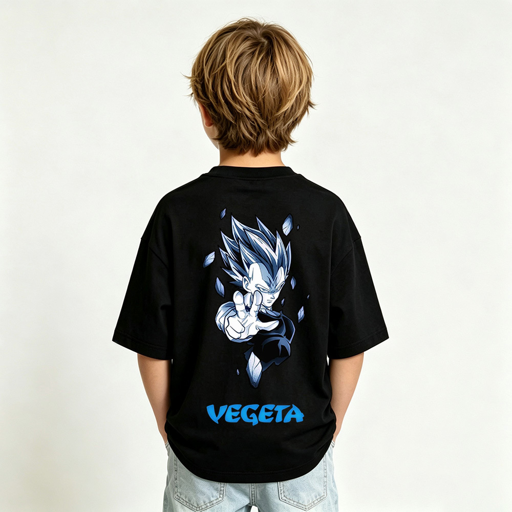 Dragon Ball Anime Graphic T-Shirt for Vegeta Kids Cartoon Print Cotton Tee