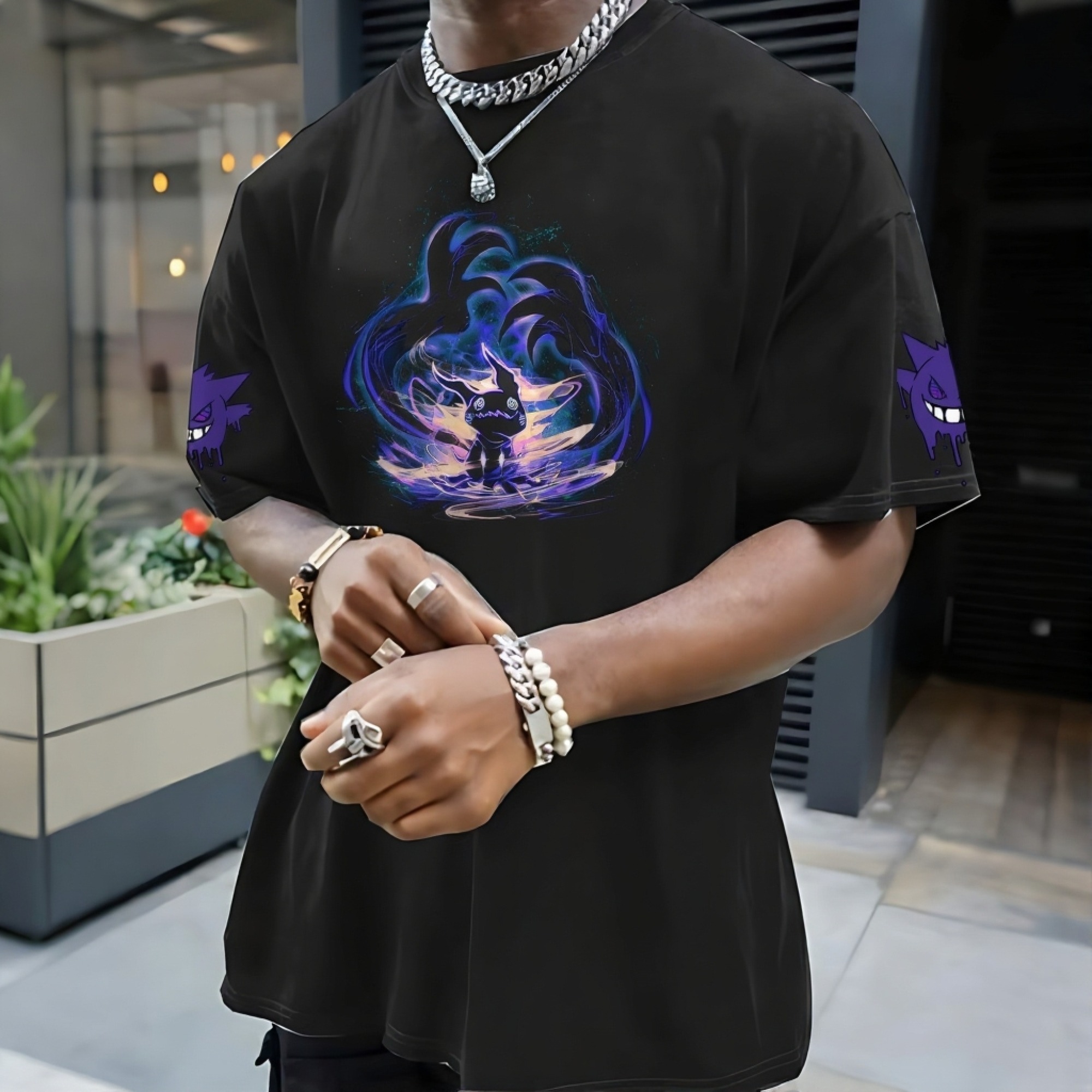 Pokémon Unisex Anime Gengar T-shirt