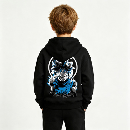 Dragon Ball Anime Graphic Hoodie for Goku Kids Cartoon Print Cotton Tee