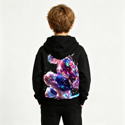 One Piece Anime Graphic Hoodie for Luffy Kids Cartoon Print Cotton Tee