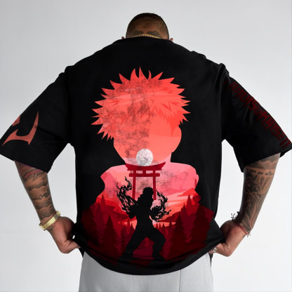 Jujutsu Kaisen Anime Theme Cartoon Print Pure Cotton T-Shirt
