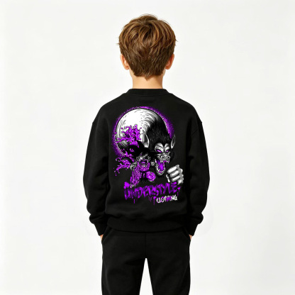 Dragon Ball Anime Graphic Crewneck Sweatshirt for Kids Cartoon Print Cotton Tee