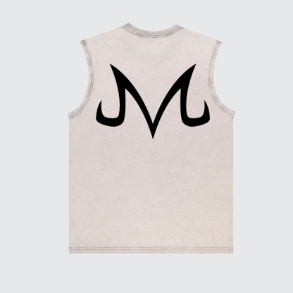 Casual Batik Washed  Anime Buu Simple Printed Tank Top-AnimeClothe